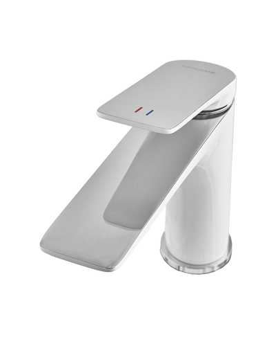 Смеситель для умывальника Mixxus Premium Derby 001 (NUT) White-Chrome (MI6613)