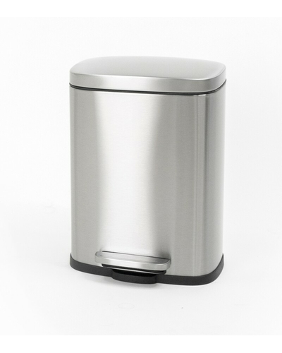 Відро для сміття з плавним закриттям прямокутне Mixxus Bevel-TC0105 SS Color 5л колір наржавійка (MI7086)