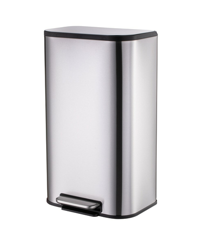 Відро для сміття з плавним закриттям прямокутне Mixxus Cubic-TC0112 SS Color 12л колір нержавійка (MI7089)