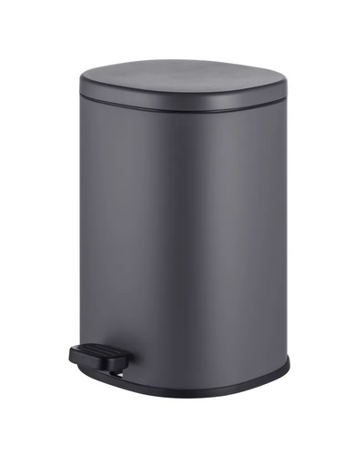 Мусорное ведро с плавным закрытием овальное Mixxus Premium Olivary-TC0105 Graphite 5 л цвет графит (MI7063)