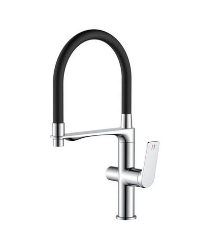 Смеситель для кухни Mixxus Premium Derby 021 (NUT) REFL.BLACK с выходом для питьевой воды (MI6600)