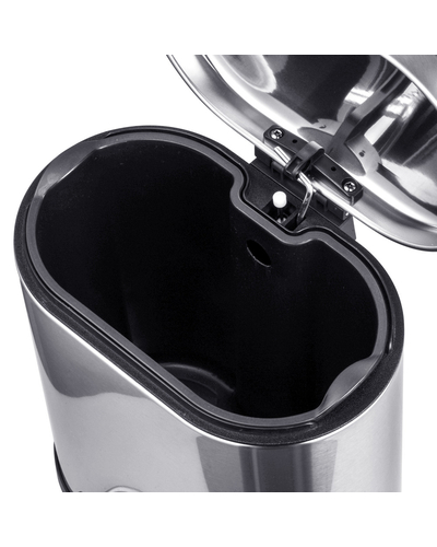 Мусорное ведро с плавным закрытием овальное Mixxus Premium Topper-TC0205 SS Color 5л цвет нержавейка (MI7059)
