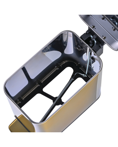 Мусорное ведро с плавным закрытием прямоугольное Mixxus Premium Quadro-TC0105 Brushed Gold 5 л (цвет матовое золото) (MI8394)