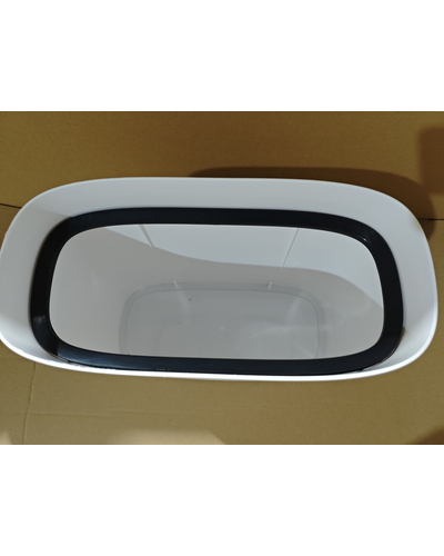 Мусорное ведро сенсорное прямоугольное Mixxus Wave-TC0414 White 14 л (цвет белый) (MI8405)