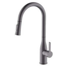 Змішувач для кухні з висувним виливом Mixxus Premium Summer 014 Graphite (Колір графіт) (MI8282)