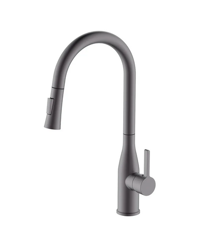 Змішувач для кухні з висувним виливом Mixxus Premium Summer 014 Graphite (Колір графіт) (MI8282)