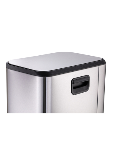 Мусорное ведро с плавным закрытием прямоугольное Mixxus Cubic-TC0105 SS Color 5л цвет нержавейка (MI7088)