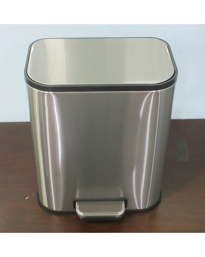 Мусорное ведро с плавным закрытием прямоугольное Mixxus Cubic-TC0105 SS Color 5л цвет нержавейка (MI7088)