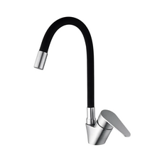 Смеситель для кухни Mixxus Neo-011 REFL.Black с силиконовым изливом (MI6558)