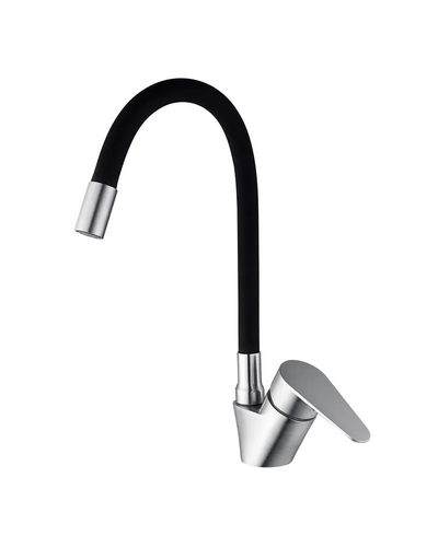 Смеситель для кухни Mixxus Neo-011 REFL.Black с силиконовым изливом (MI6558)