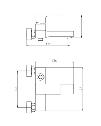 Змішувач для ванни Mixxus Trinity 009 (Euro) (MI6271)