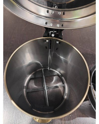 Мусорное ведро с плавным закрытием круглое Mixxus Ellipse-TC0205 Brushed Gold 5л (цвет матовое золото) (MI8400)