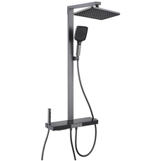 Душова система з термостатичним змішувачем Mixxus Premium Next-009-J Graphite, 4 режими (MI6544)