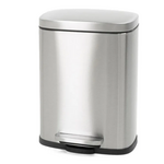 Мусорное ведро с плавным закрытием прямоугольное Mixxus Bevel-TC0105 SS Color 5л цвет нержавейка (MI7086)