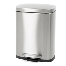 Відро для сміття з плавним закриттям прямокутне Mixxus Bevel-TC0105 SS Color 5л колір наржавійка (MI7086)