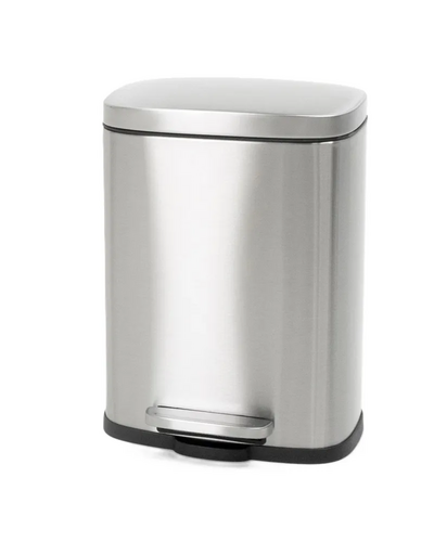 Відро для сміття з плавним закриттям прямокутне Mixxus Bevel-TC0105 SS Color 5л колір наржавійка (MI7086)