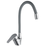 Смеситель для кухни Mixxus Neo-011 REFL.Gray с силиконовым изливом (MI6557)