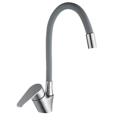 Смеситель для кухни Mixxus Neo-011 REFL.Gray с силиконовым изливом (MI6557)
