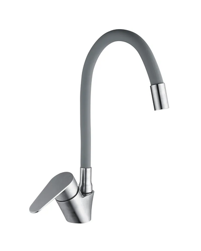 Смеситель для кухни Mixxus Neo-011 REFL.Gray с силиконовым изливом (MI6557)
