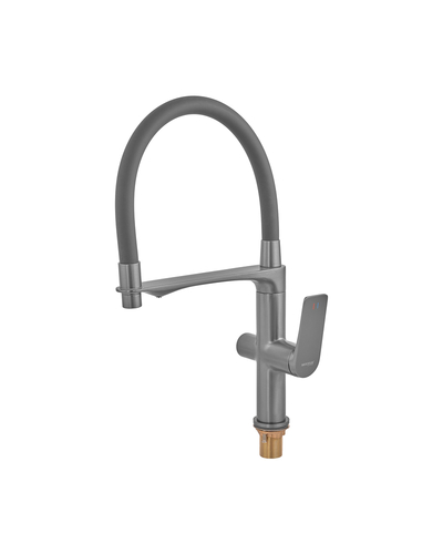 Смеситель для кухни Mixxus Premium Derby 021 (NUT) Graphite REFL.BLACK с выходом для питьевой воды (MI6612)