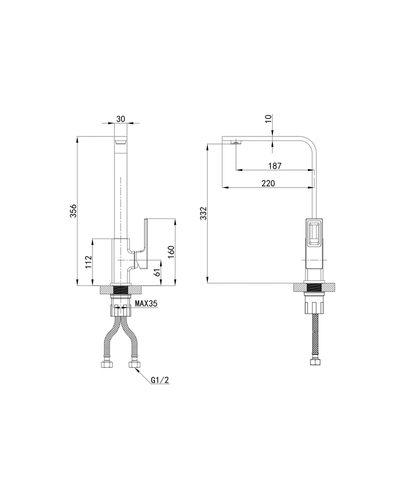 Смеситель для кухни Mixxus Premium Dante 017 White-Chrome (MI6796)
