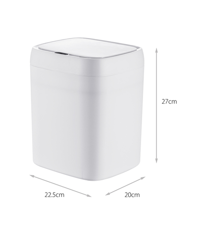 Мусорное ведро сенсорное прямоугольное Mixxus Wave-TC0212 White 12 л (цвет белый) (MI8403)
