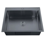 Мойка Zerix ZH5843-215 Nano-Black (3.0/0.8) из нержавеющей стали (MX1584)