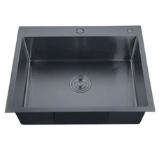 Мийка Zerix ZH5843-215 Nano-Black (3.0/0.8) з нержавіючої сталі (MX1584)