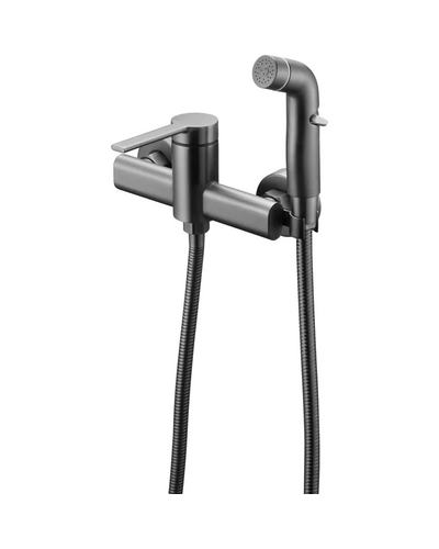 Змішувач для гігієнічного душу Mixxus Lord 024 Graphite з лійкою (Колір графіт) (MI7136)