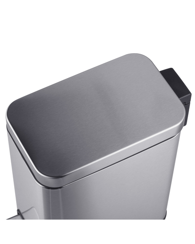 Мусорное ведро с плавным закрытием прямоугольное Mixxus Premium Quadro-TC0105 SS Color 5л цвет нержавейка (MI7062)
