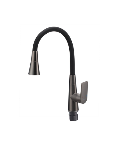 Змішувач для кухні Mixxus Premium Matis 011-T (NUT) Graphite Refl.Black (Колір граф.+сил.вилив чорн) (MI8268)