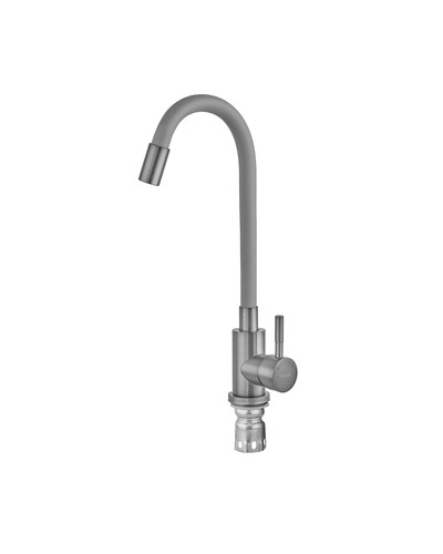 Смеситель для кухни Mixxus Seo-011 Graphite REFL.GRAY с силиконовым изливом из нерж.стали SUS304, цвет графит (MI8225)
