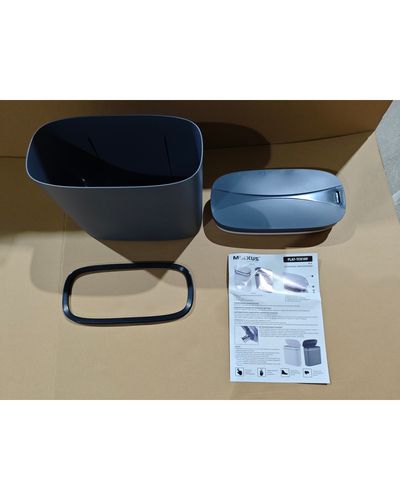 Мусорное ведро сенсорное овальное Mixxus Flat-TC0109 Graphite 9 л цвет графит (MI7075)