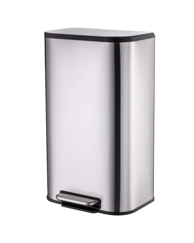 Відро для сміття з плавним закриттям прямокутне Mixxus Cubic-TC0112 SS Color 12л колір нержавійка (MI7089)