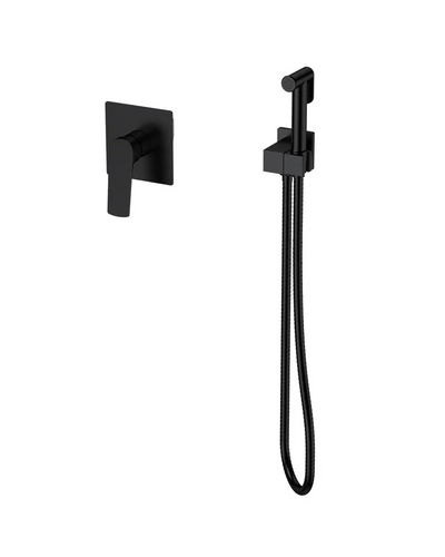 Змішувач для гігієнічного душу Mixxus Premium Mone 002 INNER Black вбудований з лійкою (MI6779)