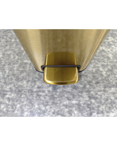 Мусорное ведро с плавным закрытием прямоугольное Mixxus Premium Quadro-TC0105 Brushed Gold 5 л (цвет матовое золото) (MI8394)