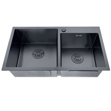 Мийка из нерж. сталі Zerix ZH7843D-215 NANO-BLACK (3.0/0.8) (MX1594)