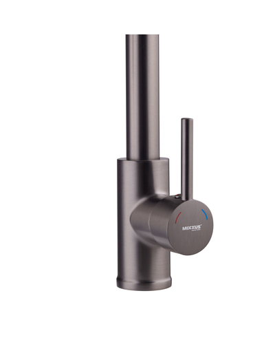 Смеситель для кухни с изливом пружина Mixxus Premium Spring 017 Graphite (MI6952)