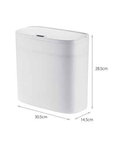 Мусорное ведро сенсорное прямоугольное Mixxus Wave-TC0414 White 14 л (цвет белый) (MI8405)