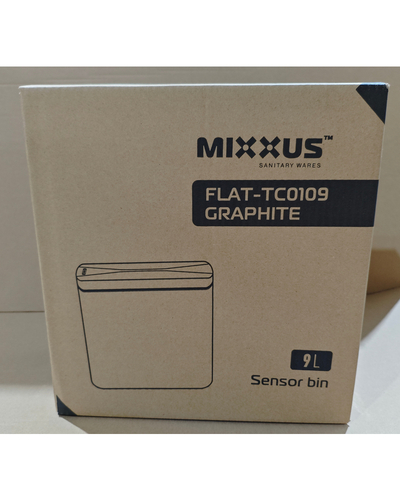 Мусорное ведро сенсорное овальное Mixxus Flat-TC0109 Graphite 9 л цвет графит (MI7075)