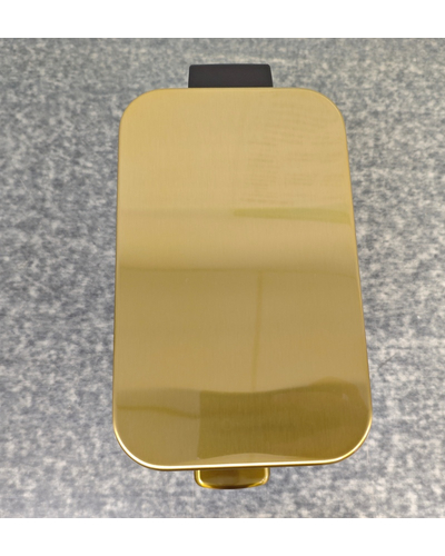 Мусорное ведро с плавным закрытием прямоугольное Mixxus Premium Quadro-TC0105 Brushed Gold 5 л (цвет матовое золото) (MI8394)