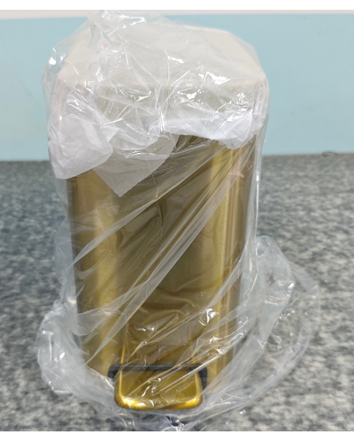 Мусорное ведро с плавным закрытием прямоугольное Mixxus Premium Quadro-TC0105 Brushed Gold 5 л (цвет матовое золото) (MI8394)