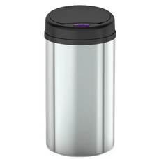 Відро для сміття сенсорне кругле Mixxus Premium Ellipse-TC0109 Chrome-Black 9л (хром-чорне) (MI7083)