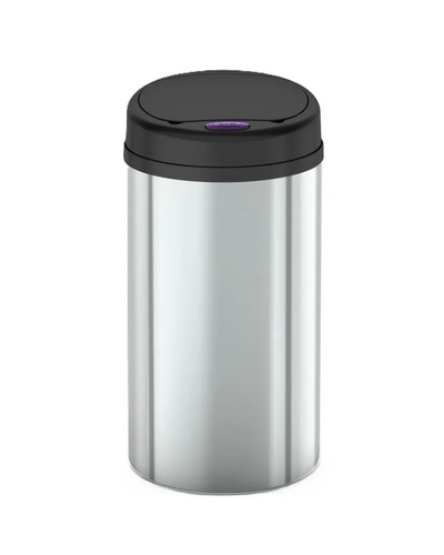Мусорное ведро сенсорное круглое Mixxus Premium Ellipse-TC0109 Chrome-Black 9л (хром-черное) (MI7083)