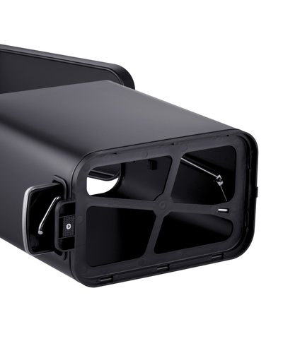 Мусорное ведро с плавным закрытием прямоугольное Mixxus Premium Quadro-TC0105 Black 5 л цвет черный (MI7061)