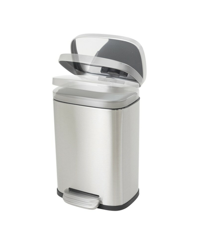 Відро для сміття з плавним закриттям прямокутне Mixxus Bevel-TC0105 SS Color 5л колір наржавійка (MI7086)