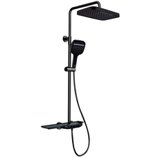Душова система з термостатичним змішувачем Mixxus Premium Space-009-J Black з кнопковим перемикачем, 3 режими (MI7011)