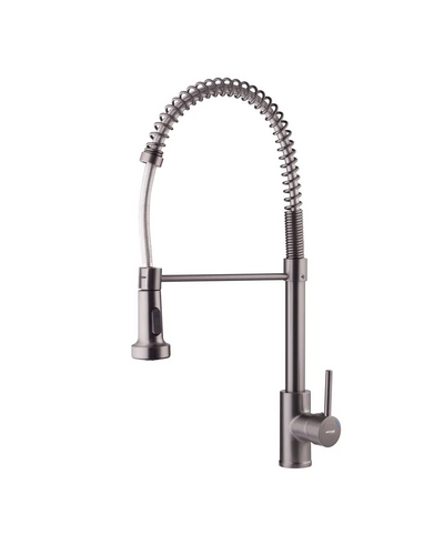 Смеситель для кухни с изливом пружина Mixxus Premium Spring 017 Graphite (MI6952)