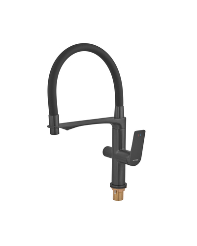 Смеситель для кухни Mixxus Premium Derby 021 (NUT) BLACK REFL.BLACK с выходом для питьевой воды (MI6606)