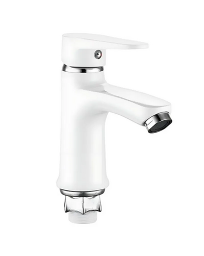 Смеситель для умывальника Mixxus Elvis 001 (NUT) White (без подвода) (MI6583)